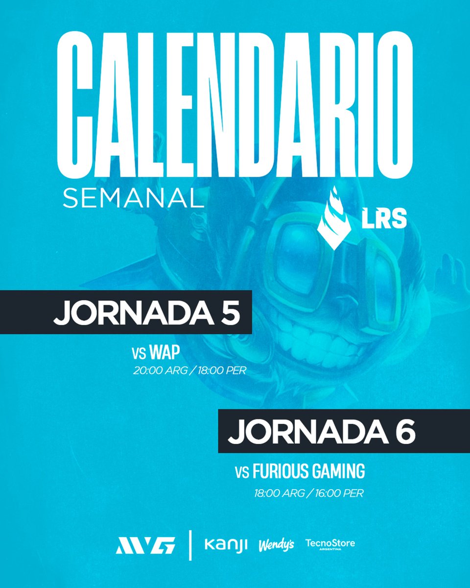 Tomá, anotá que mañana arranca una nueva semana en #LRS @lvplolsur 🏆 se vuelve al 2-0? 👀 #VamosMalvinas