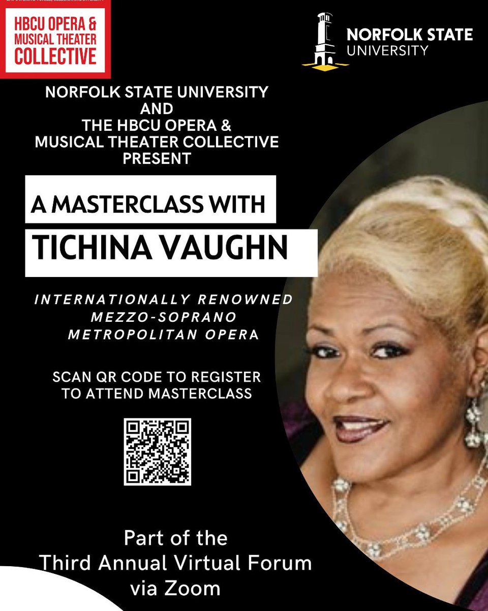 Experience the HBCU Opera & Musical Theater Collection at NSU's immersive Virtual Event! Join us April 19, 2024, at 11 am. Featuring Grambling State, Hampton University, Alabama State, and more. Register now!' …cal-theater-collective91.webnode.page/third-annual-v… #NSUBehold #HBCUOpera