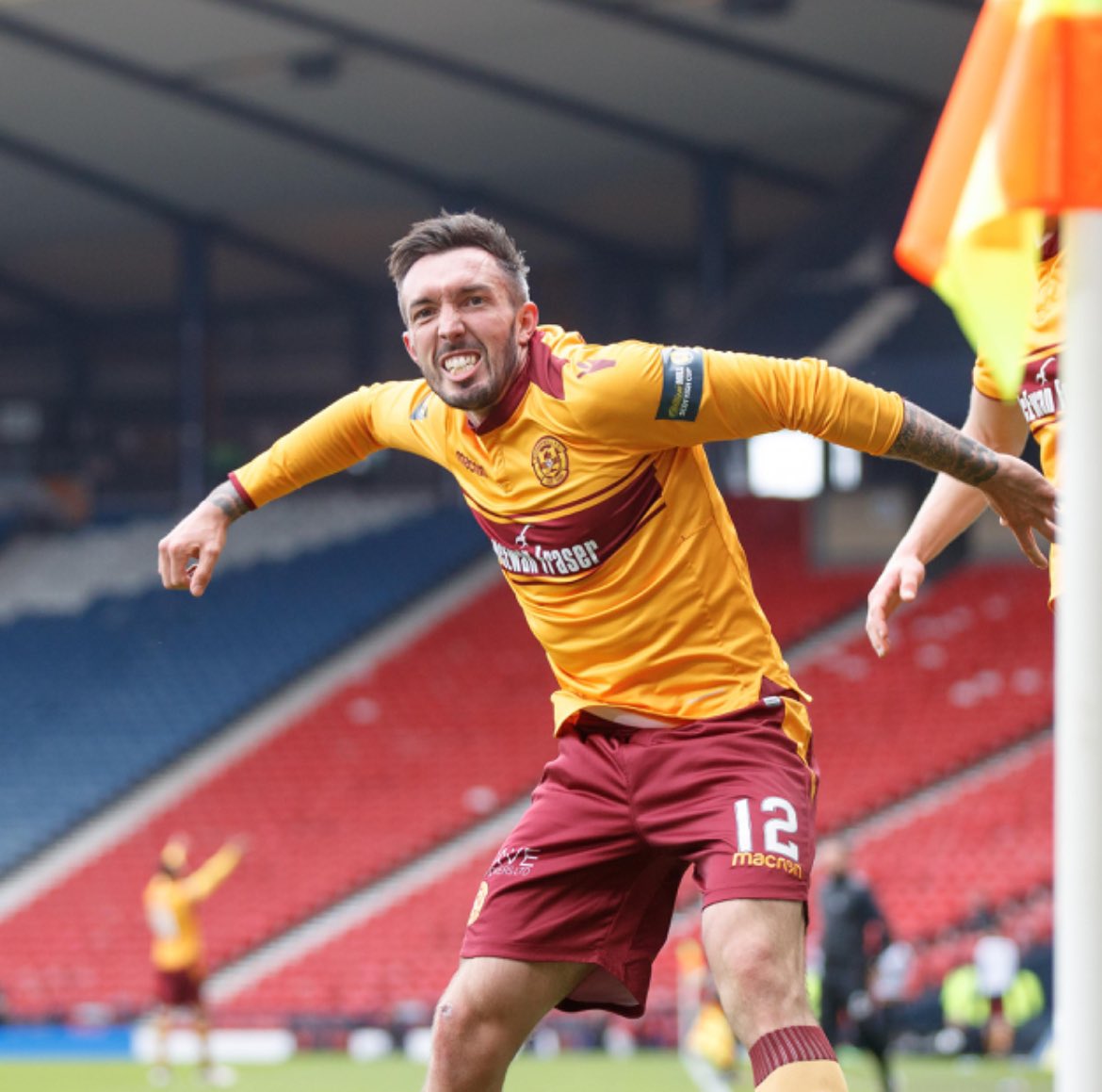 #OTD 14 April 2018 Motherwell ⚽️ ⚽️ ⚽️ Aberdeen 0 Motherwell thumped Aberdeen in the Scottish Cup semifinal thanks to goals by Curtis Main (2) and Ryan Bowman. #heritagematters