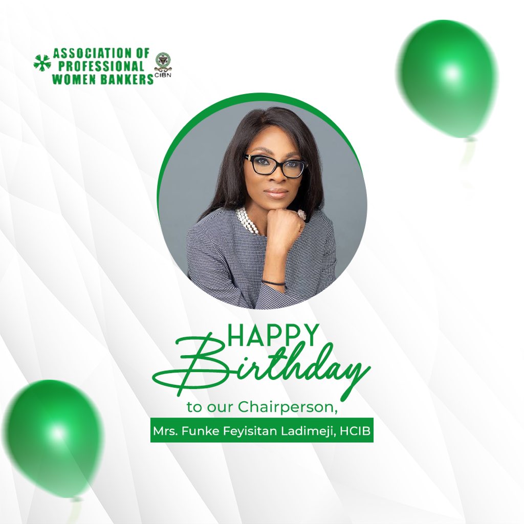 Happy birthday to our Chairperson, Mrs. Funke Feyisitan Ladimeji, HCIB.

Thank you for all you do for us at APWB, we appreciate you greatly. 

We wish you a blessed and prosperous year.

#APWB #APWBNigeria #HappyBirthday #BirthdayCelebration