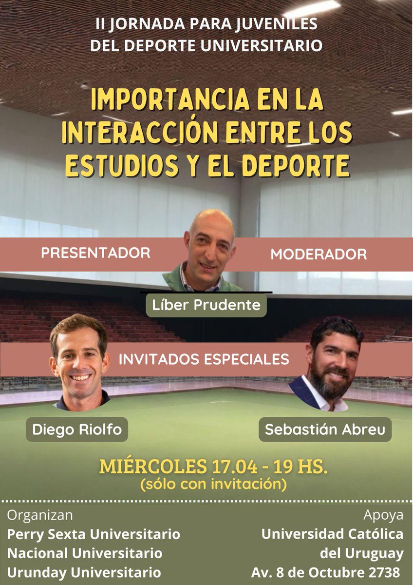 Miércoles en la Universidad Católica @UCUoficial a las 19 hrs junto a @loco13com !