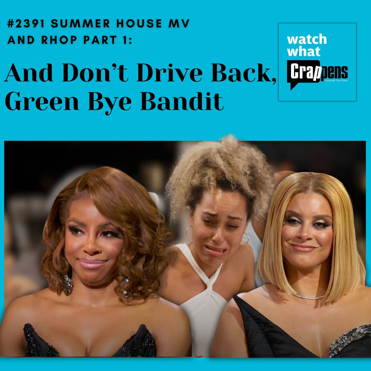 New epi! We open with a talk about #SummerHouseMV and #RHOP ends its season with a final reunion episode by forcing the ladies to eat carbs on camera. Have we lost all respect? It’s the last epi for both Robyn & Candiace, so fold up some poster board and let’s have a good cry