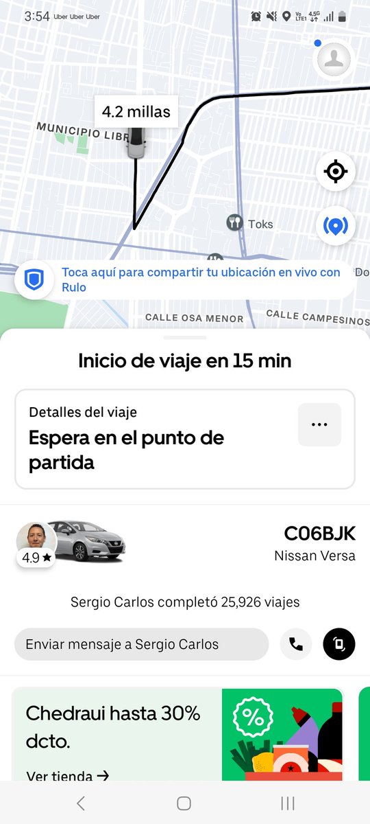 #Uber chófer ratero, nunca llego y no quiere cancelar el viaje, lo dejaremos igual en espera, ya tome otro transporte. Ayuden a denunciar plis.
@korno @Imagen_Mx @Radiohen
@RMXradio