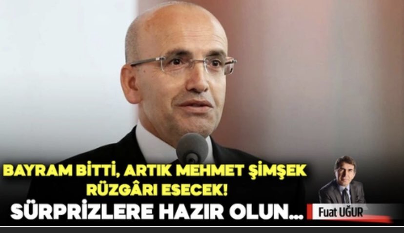 Bayram bitti, artık Mehmet Şimşek rüzgârı esecek! Sürprizlere hazır olun… 👇👇👇 Hazine ve Maliye Bakanlığı’nın derin dehlizlerinden ilginç istihbaratlar aldım. Çok farklı bir dönemin kapısı aralandı ve oradan hep birlikte girmeye hazır olun. Artık Cumhurbaşkanı Tayyip…