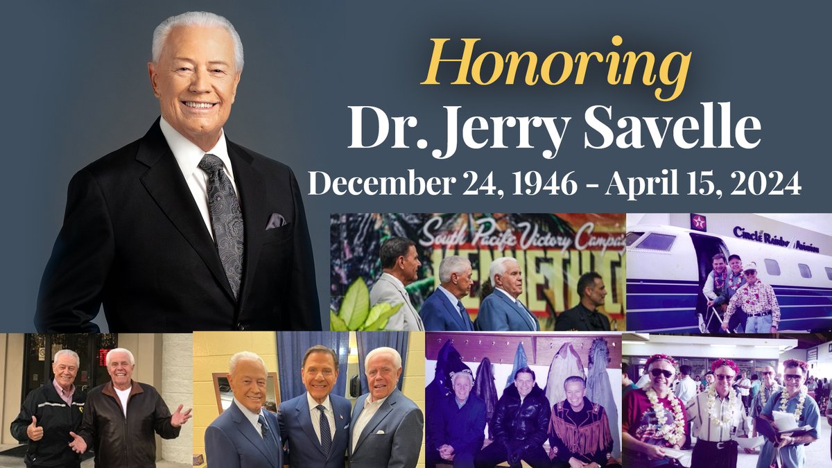 I’d like to make an announcement that my best friend, a man of God, a true general of the Lord, Dr. Jerry Savelle has transitioned into Heaven. What a blessing of God he was! I considered him my personal brother. We were so close that you couldn’t put a razor blade between us. We