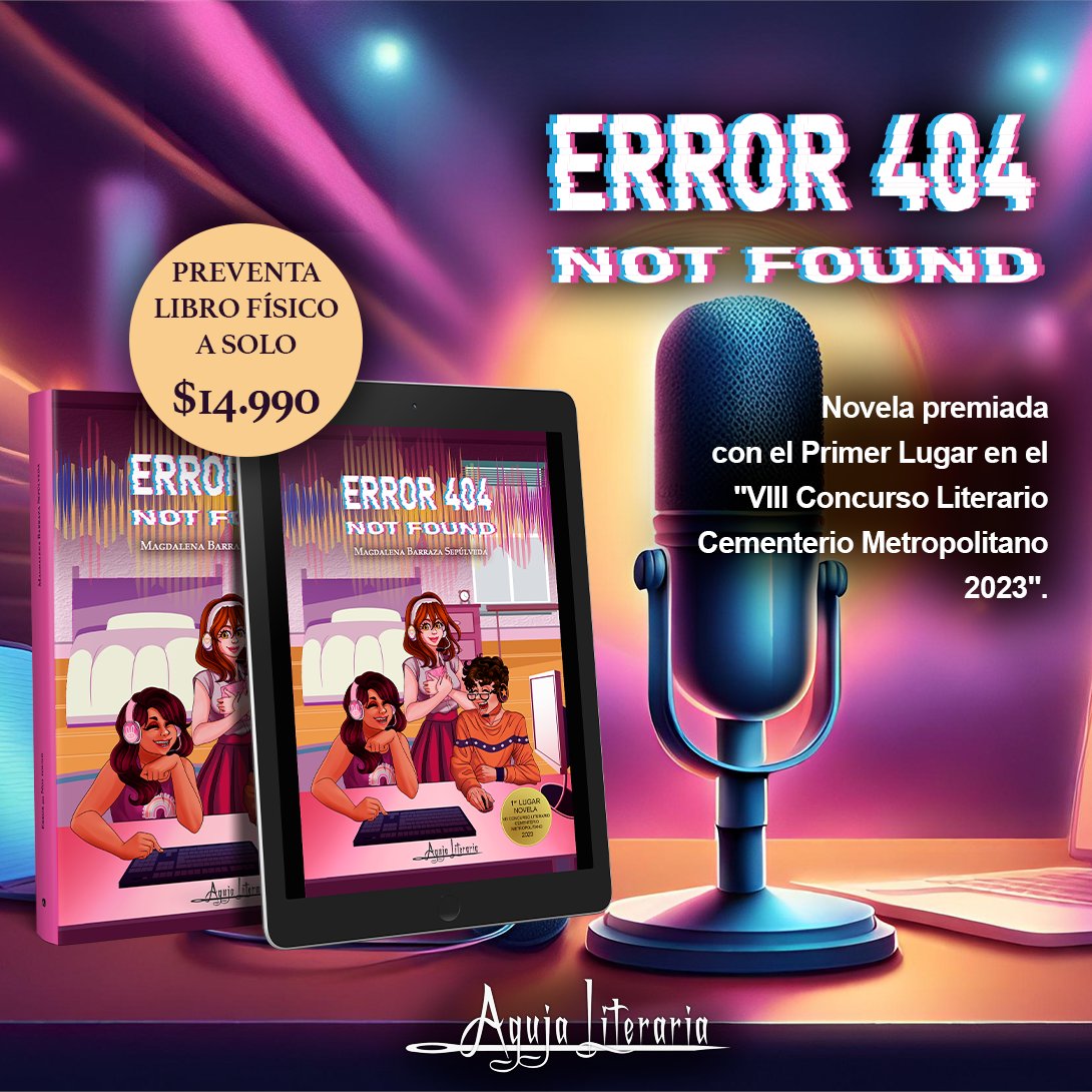 agujaliteraria's tweet image. 📚 Galardonada novela que se alzó con el primer lugar del "VIII Concurso Literario CM 2023". 
🇨🇱 agujaliteraria.com/product-page/e…
🌎 Amazon, Google, Apple, Kobo.

#Error404NotFound #Justiciaenlasaulas #Literatura #ConcursoLiterarioCM2023 #Novelaganadora #libropremiado #Bookstagram