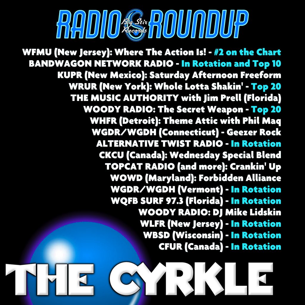 Radio Roundup for The Cyrkle and the new album 'Revival' (out now: orcd.co/cyrkle-revival)! With another single on the way, the Sunshine Pop legends will be back on the air soon on these fine stations and more!

#TheCyrkle #RadioRoundup #SunshinePop #60sRock #RetroRock