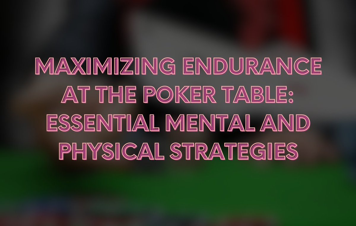 pokerprop1's tweet photo. Master Your Poker Endurance
Discover key strategies to maintain focus and stamina at the poker table. Hydration, nutrition, and mindfulness are your game-changers.
#PokerPro #GamingHealth #StaySharp
Want to become a poker prop player? Visit https://t.co/Vv4tW5n7zJ and sign up now https://t.co/OE8iMaZ4fc