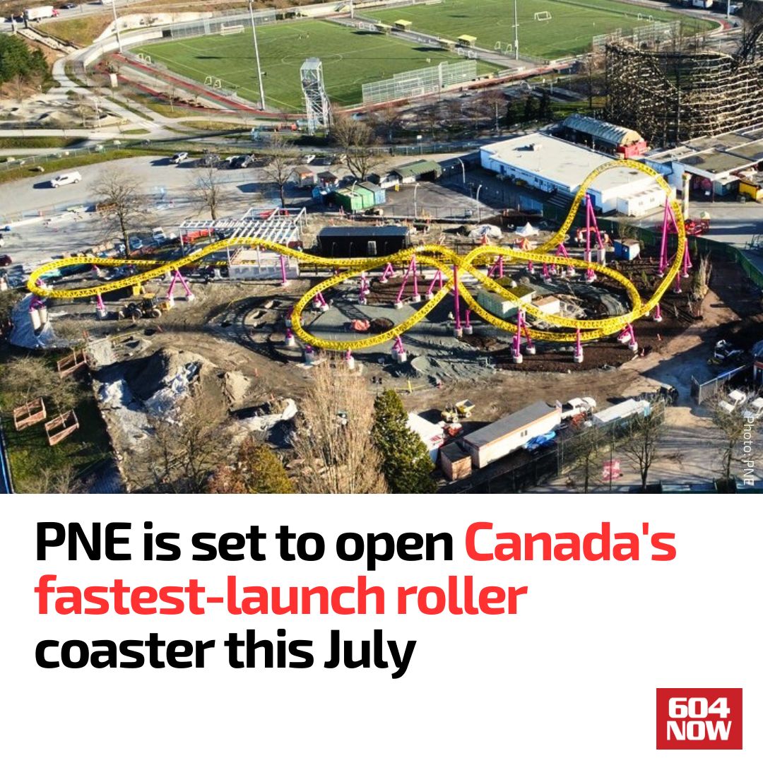 The newest rollercoaster @PNE_Playland in #Vancouver is almost here! Are you excited for the ThunderVolt? ⚡ 🎢 More about the coaster: bit.ly/3Q29GKe