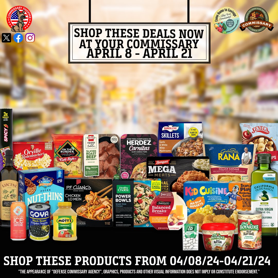 🛍️✨ Shop these unbeatable deals! On sale now from 4/8/24 to 4/21/24. Don't miss out on savings that steal the show at your Commissary! @YourCommissary . . #thecommissaryshopper #commissaryshopper #milspouseblogger #milspouse #milspouselife #militaryspouse #militarywife JUST NOW