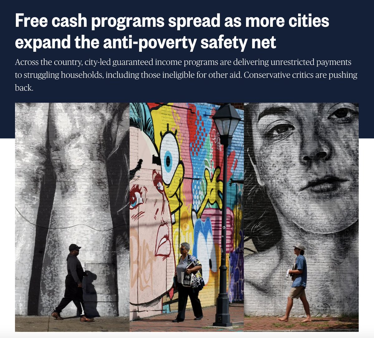 mayorsforagi's tweet photo. NEW: @jjmccorvey reports on the rise of city-led guaranteed income programs across the U.S., including pilots championed by @mayorsforagi members @LevarStoney in Richmond, @MayorOfMadison, @cllrsiddiqui in Cambridge, and @melvincarter3 in Saint Paul. 

https://t.co/BFB3bFO0TW https://t.co/TVK9ox2QSG
