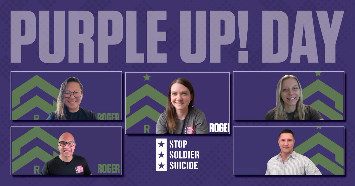 It's #PurpleUp Day and our remote staff are showing off their purple gear and Zoom backgrounds in support of more than 1.6 million military children across the country. THANK YOU for your sacrifice and strength. #MilitaryKidsMonth #MonthoftheMilitaryChild