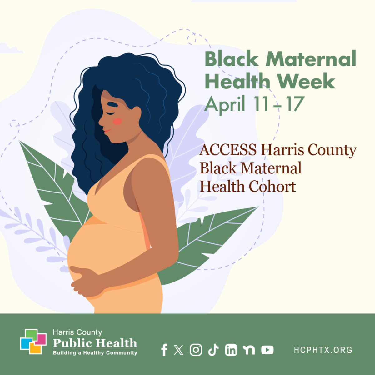 Did you know? Black birthing persons face higher risks during delivery and infant loss. The ACCESS Harris County Black Maternal Health Cohort works to reduce these risks, raise awareness, and empower Black birthing persons. Visit hcphtx.org/access.