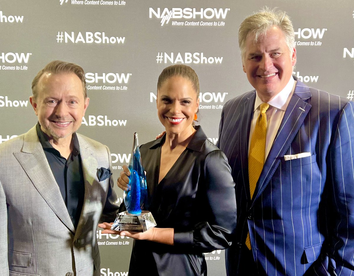 Celebrating with @soledadobrien, winner of the prestigious LABF Insight Award at the @nabshow in Las Vegas. Great to be joined today by @mjhayesTV