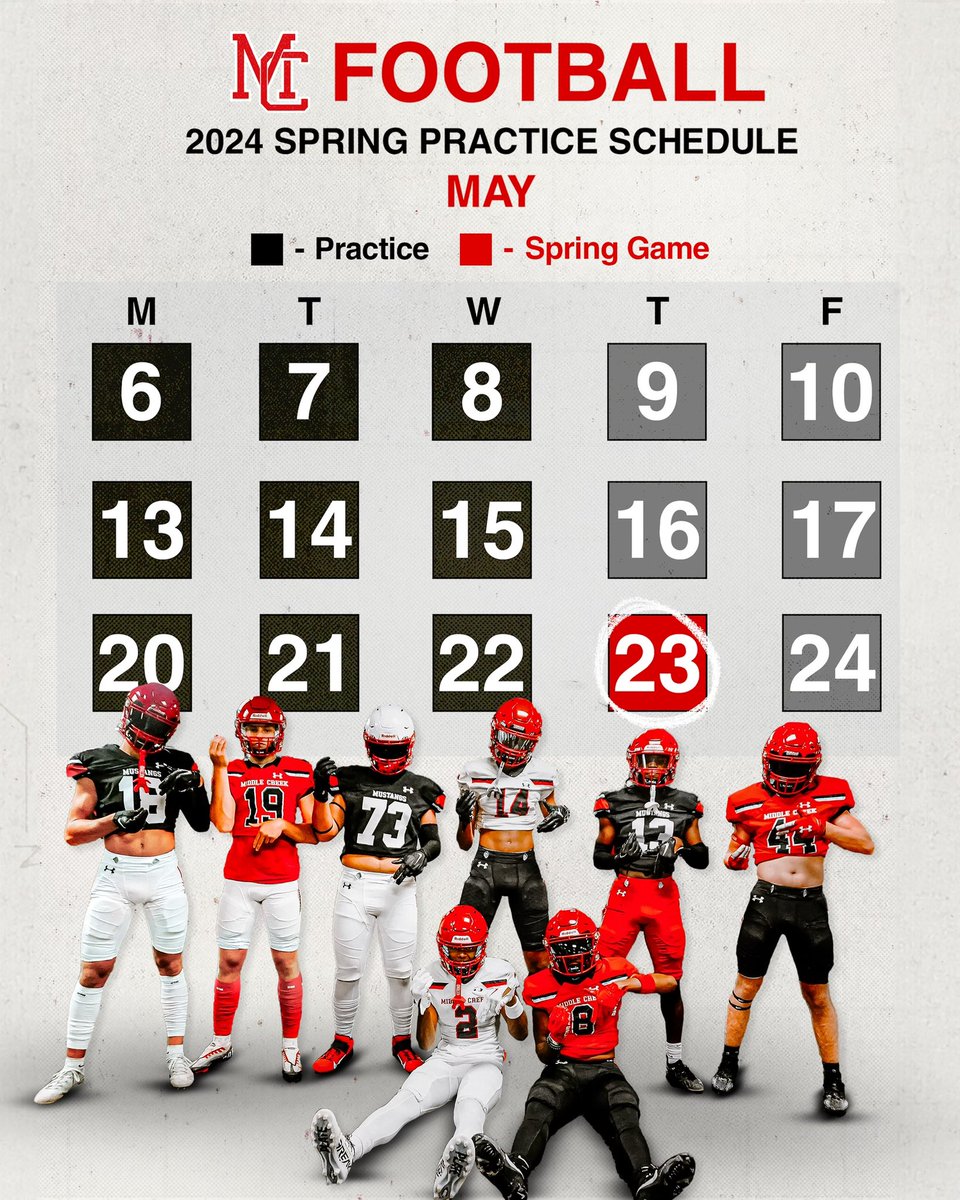 Spring ‘24 Practice Dates #F1GHT | #Mustangs 🐎