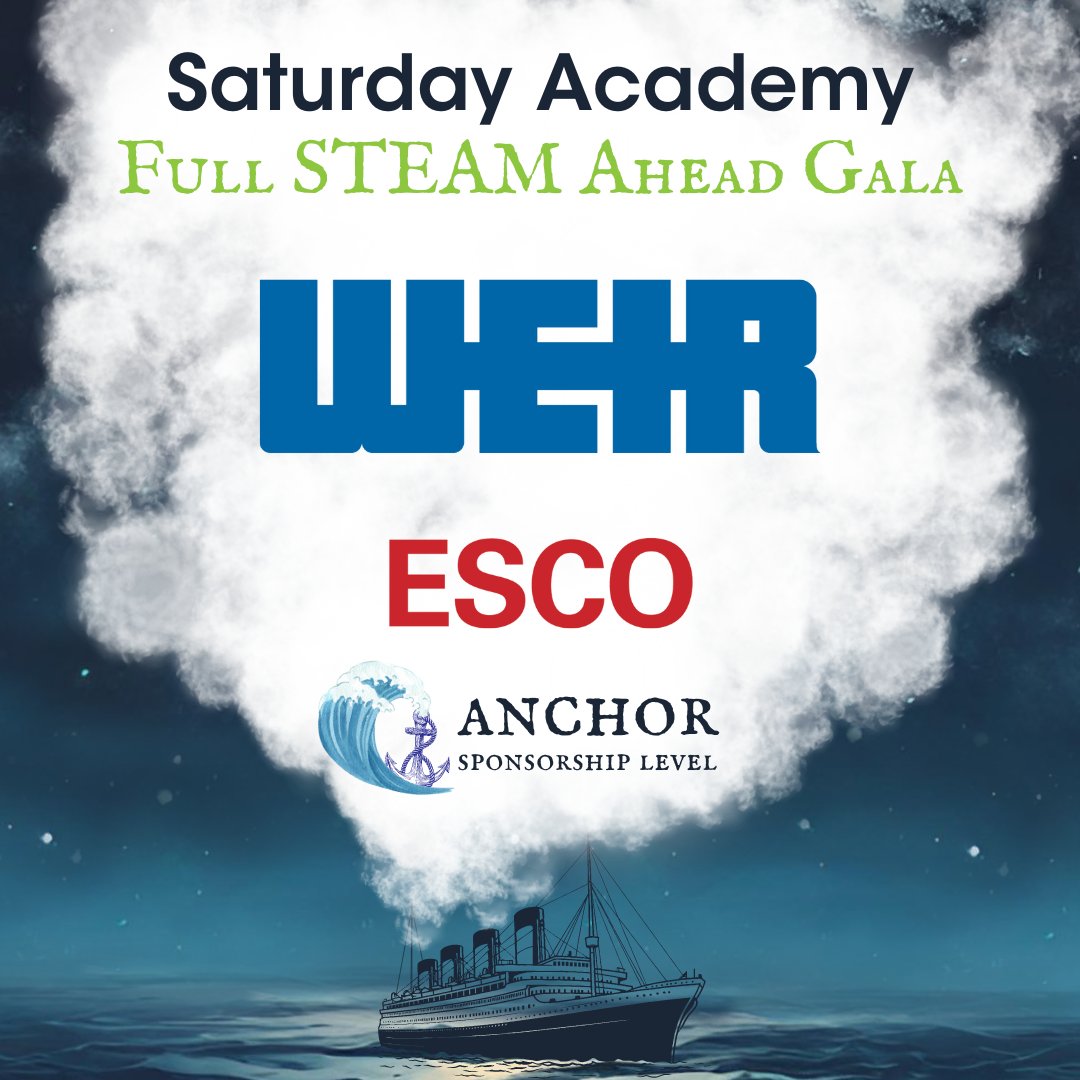 saturdayacademy's tweet photo. Thank you to our Anchor sponsor Weir ESCO!

Weir ESCO’s generosity enables us to provide over 23,000 hours of programming to over 1,000 students across 13 school districts in and around Portland, OR. If you’d like to sponsor or buy tickets visit here: https://t.co/WFbFS88u4p https://t.co/oGaM9QVBNJ