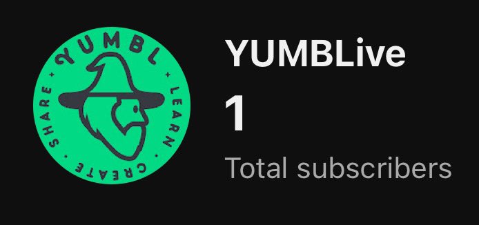 New Youtube channel for Live content. Check it out! youtube.com/@YUMBLive