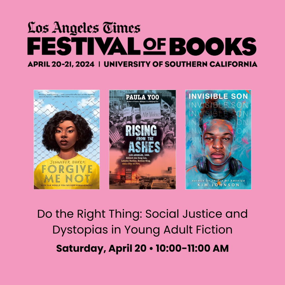 #LATFOB Join Yoo, Jennifer Baker & Kim Johnson 4/20/24 @latimesfob panel! Yoo will sign my @NYRBooks RISING FROM THE ASHES YA nonfiction. 100+ sources. Interviews w/Edward Jae Song Lee, Latasha Harlins & Rodney King families. #JrLibraryGuildGoldStandard⭐️KIRKUS ⭐️BCCB ⭐️HORN BOOK