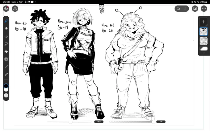 @UnpopMangaka I try to focus on making each character super different with their clothes and body types and I think it's cool to give each character a cool characteristic, like a hat or some, even if you have characters who are wearing the same clothes you can still give them all uniqueness 