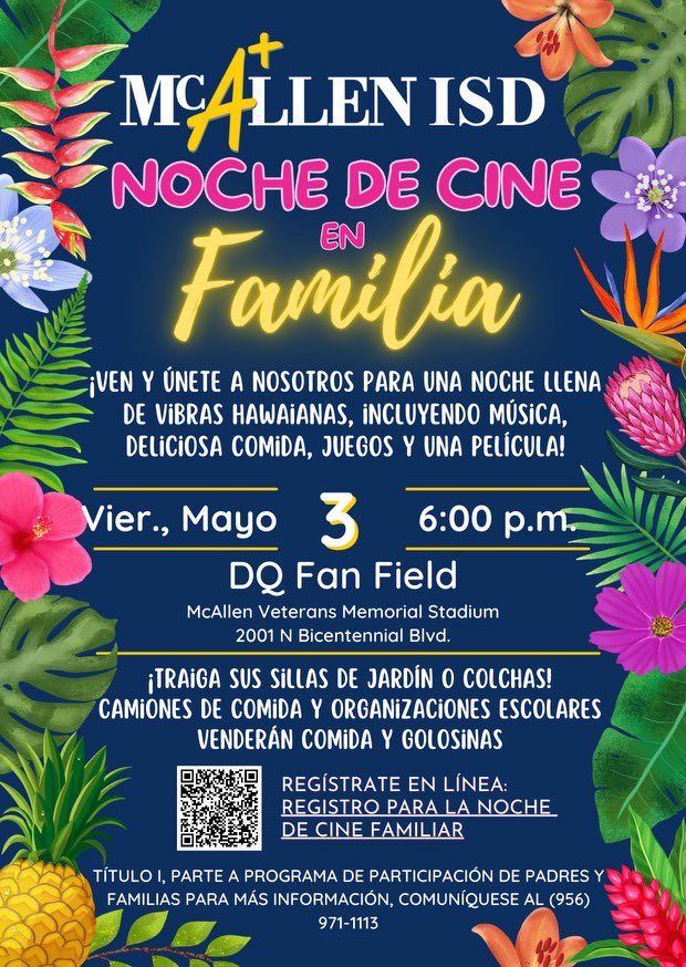 Falcons!!! Let’s attend this wonderful event Friday,May 3rd 6:00 p.m. at the DQ Fan Field💙💛 Make sure to register online with the QR code provided below. #FieldsInspires