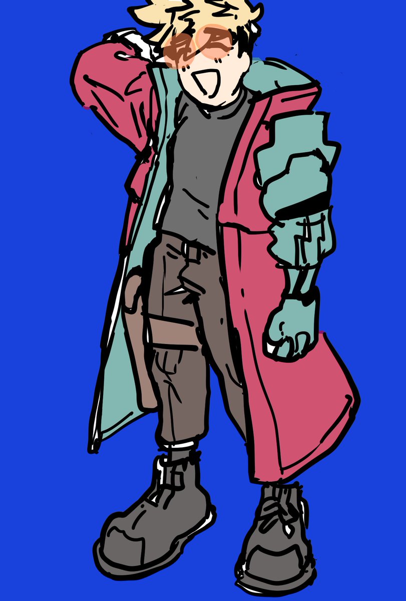 ヴァッシュ・ザ・スタンピード 「電車ラクガキ」|輪田²のイラスト