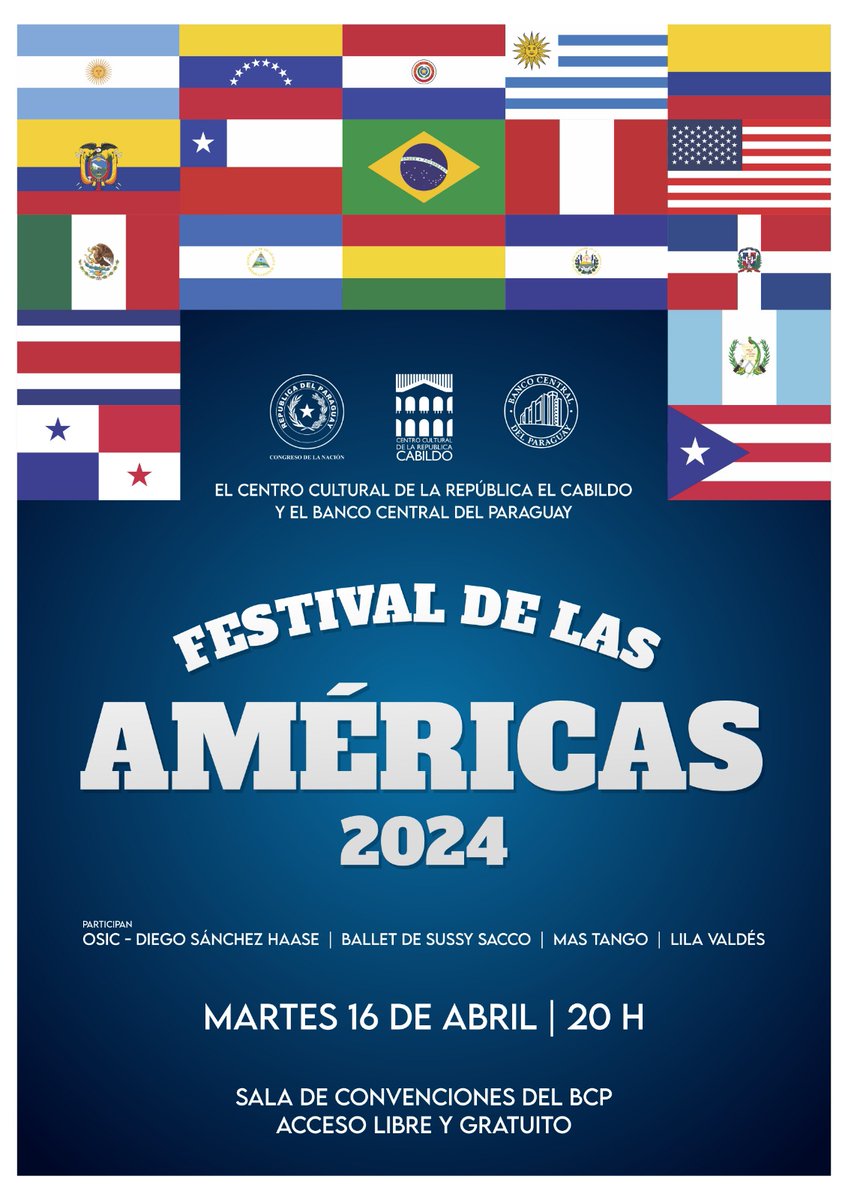 INVITACIÓN El Centro Cultural El Cabildo invita al Festival de las Américas. Acceso gratuito