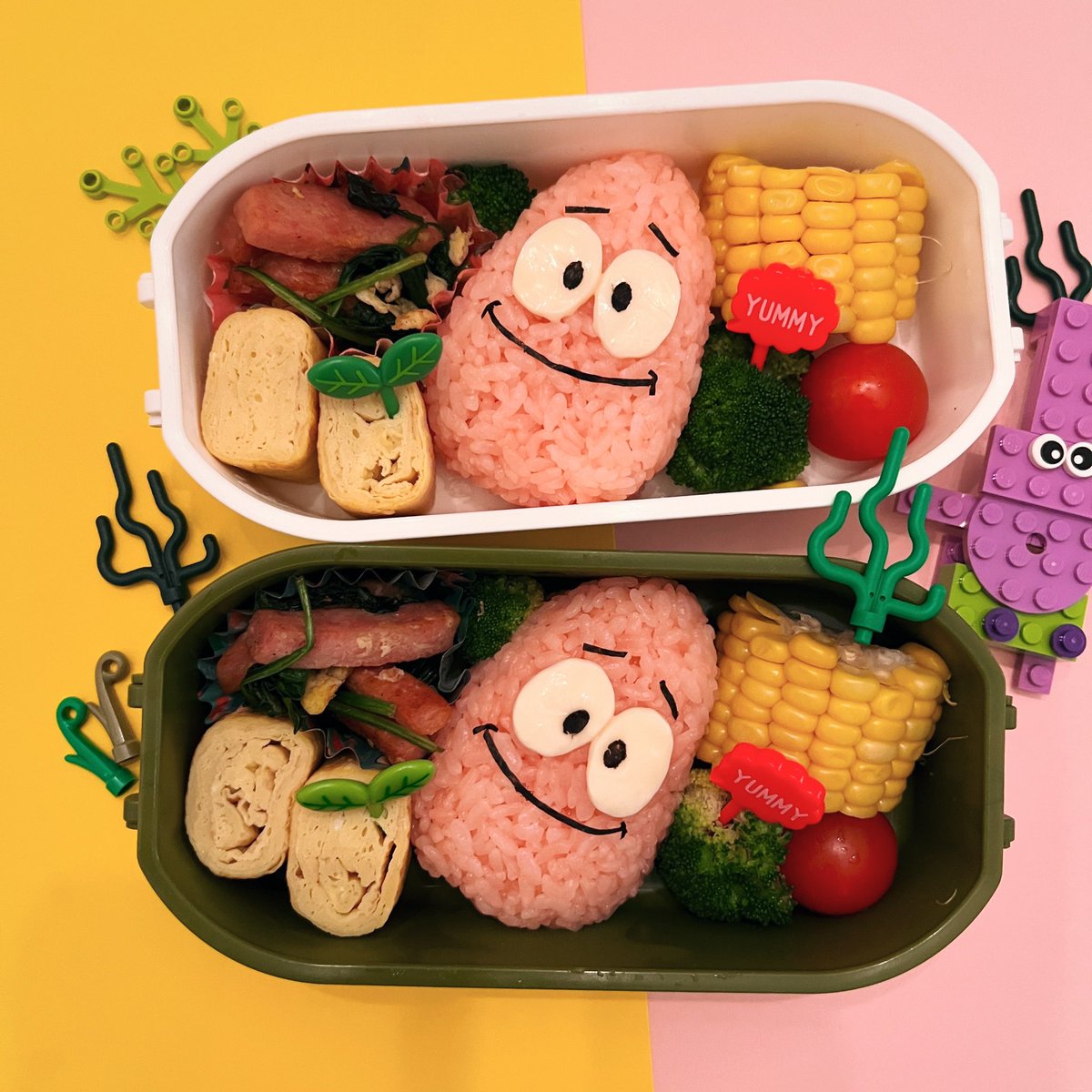 brick_fam's tweet photo. #Patrick from #SpongeBob!
スポンジボブのパトリック!
#lego #minifig #minifigures #obento #bentoforkids #kidslunch #lunchideas #lunchbox #characterlunch #cartoon
#レゴ #ミニフィグ #お弁当 #キャラ弁 #デコ弁 #子供のお弁当 #お弁当記録 #お弁当アイディア #パトリック #スポンジボブ https://t.co/4aIBvr6TWr