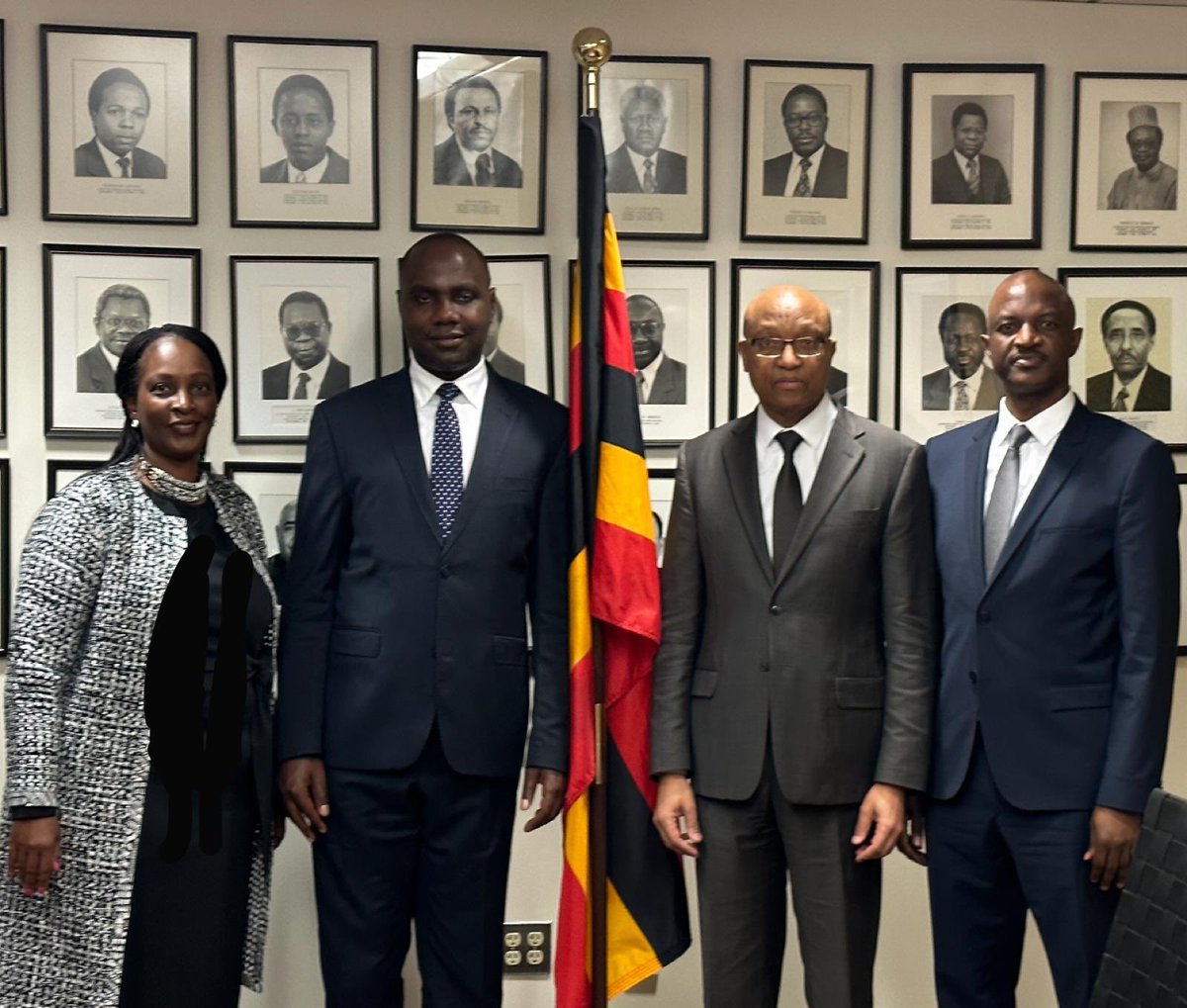 The @IMFNews-@World Bank Spring Meetings commenced this morning in D.C. where I met with the Africa Group 1 ED, @Dr_Ngaruko, @MoFPED's Hon. Min. Musasizi, PS/ST Ggoobi, @BOU_Official officials & other members of Uganda's delegation. @henrymusasizi1 @rggoobi @UgandaMFA
