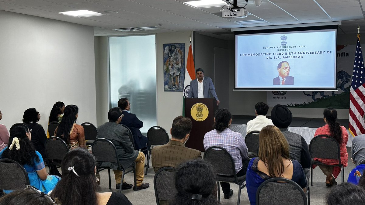 Remembering Dr. Babasaheb Ambedkar on his birth anniversary at the Consulate! Today, we honor the remarkable life and ideas of the architect of the Indian constitution. His legacy continues to inspire us all. #AmbedkarJayanti #AmbedkarJayanti2024