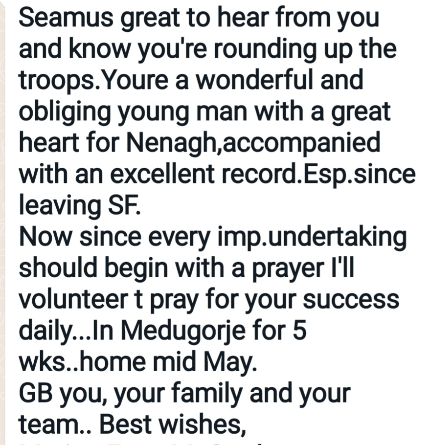 Messages  of support are pouring in today for my campaign and a few prayers too