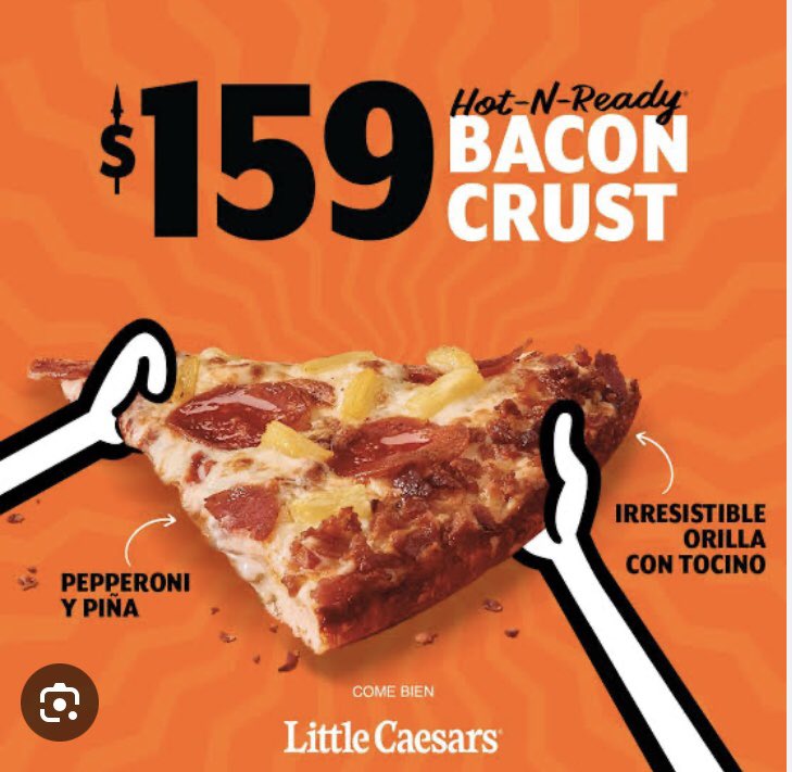 JMexicanT's tweet photo. Las primeras semanas si las hacían como la foto, ayer fui por una bacon crush y ya no le echan ganas!! @littlecaesarsmx que comentas al respecto? O solo unas semanas las hacen bien o qué onda? O con quien me quejo @Profeco https://t.co/FxC1hgEKDl