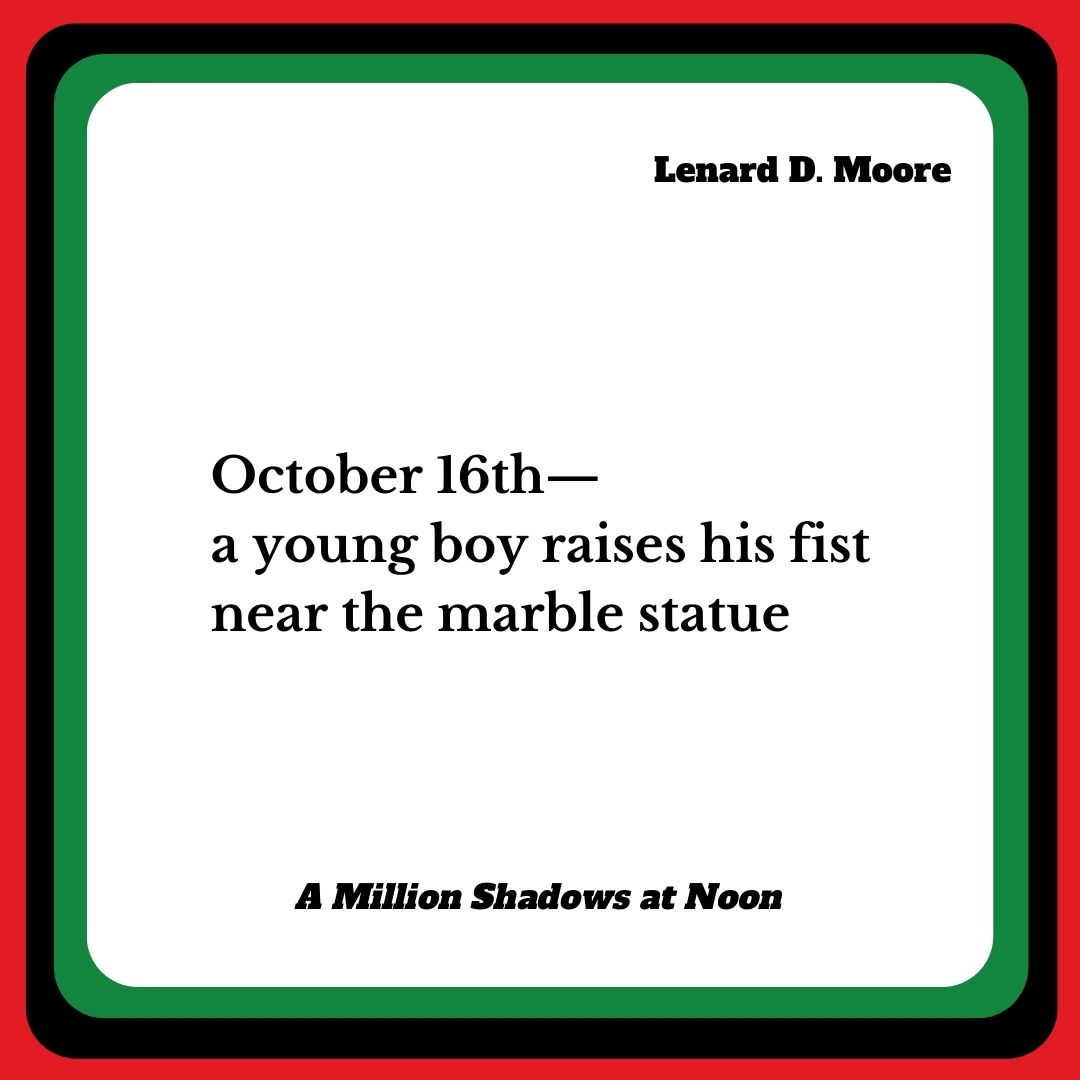 CuttlefishHaiku's tweet photo. Here's a #haiku from Dr. Lenard D. Moore about the #MillionManMarch from his book, A Million Shadows at Noon.

Come swim in our waters and purchase his book from the link in our bio. https://t.co/tvMXhH5sMq