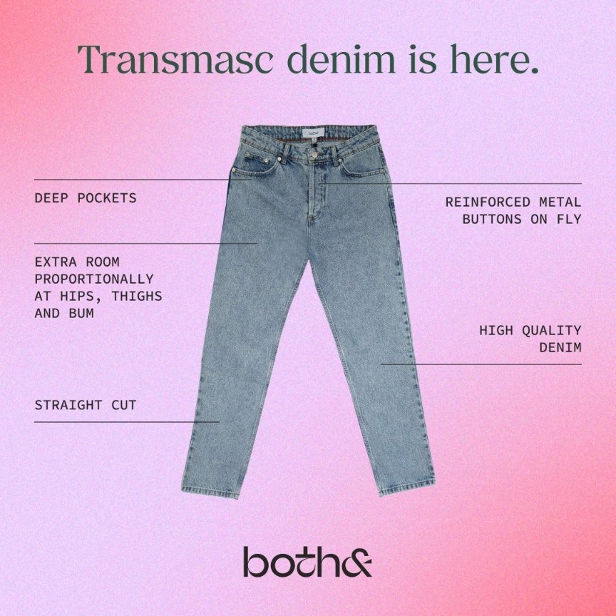 cisgenderhaver's tweet photo. inclusive denim is here!!! also, every trans man is 5'2 and needs a 28 inch length https://t.co/Rc7Epm1OzR