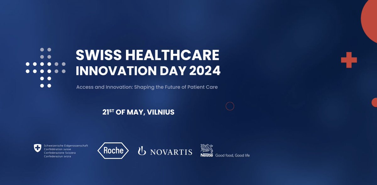 Thank you for the kind invitation to the Swiss #HealthcareInnovation Day 2024 in beautiful #Vilnius, Lithuania, bringing together experts from Switzerland, Baltic healthcare institutions and the pharmaceutical industry. Looking forward! @SPHN_ch @ISBSIB swisshealthinno.com