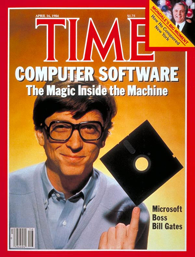 OldSchool80s's tweet photo. Apr 16, 1984: 40 years ago, Bill Gates was on the cover of Time Magazine. #80s Computer Software https://t.co/mmVt7btQX5