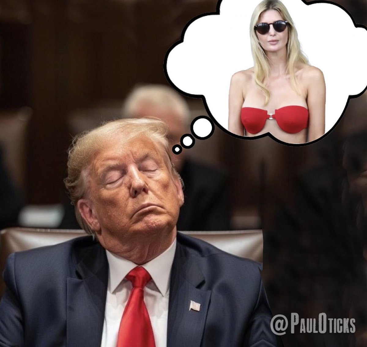 Many people are saying Trump had a wet dream in court today. #Maga