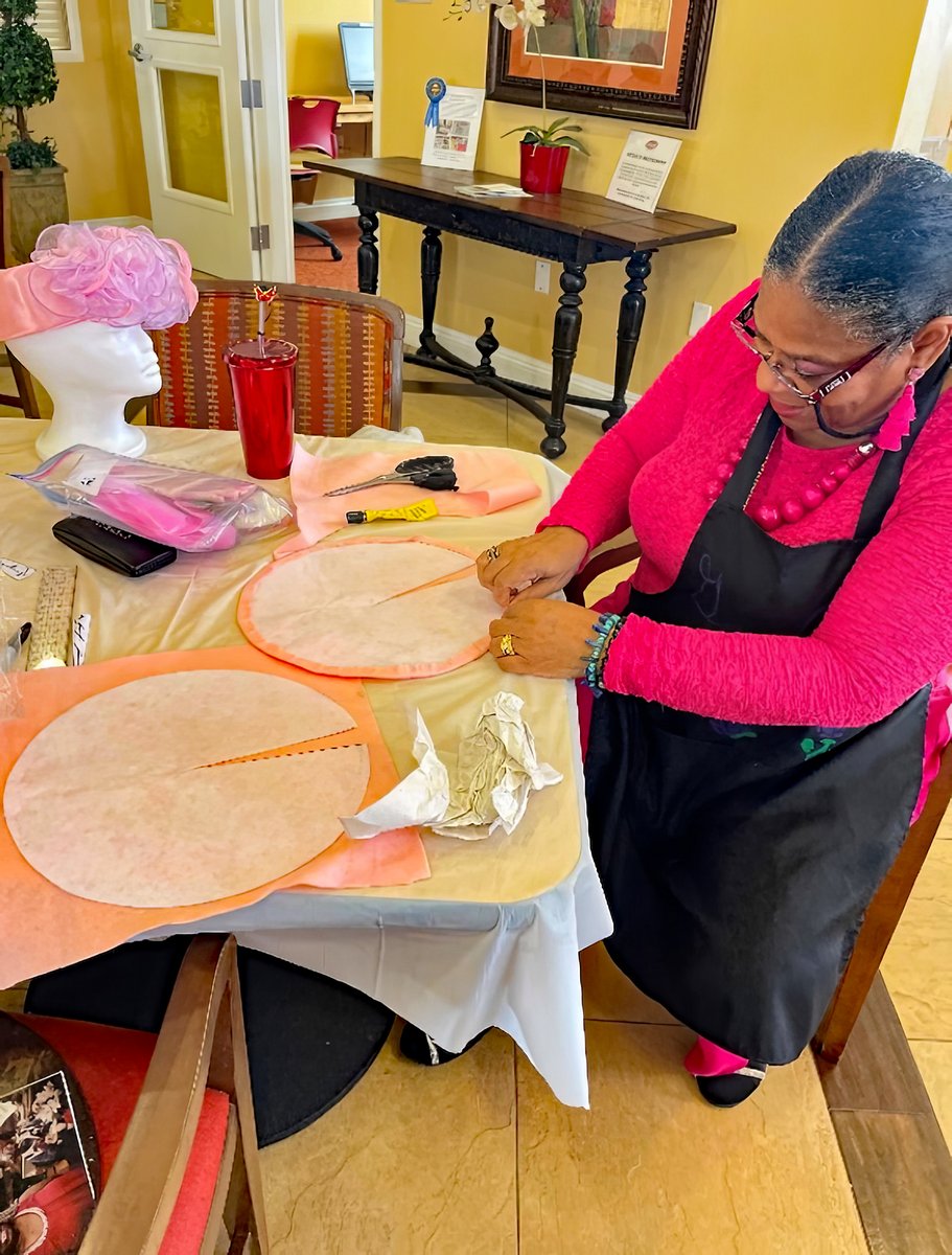 The artists at Magnolia@ Highland are making hats with Teaching Artist Alma Wright a fascinator, a cowboy hat, a cap, a fedora, and more. Where will this lead? We'll have more to tell next month! #ChangingAging #PositiveAging #CreativeAging