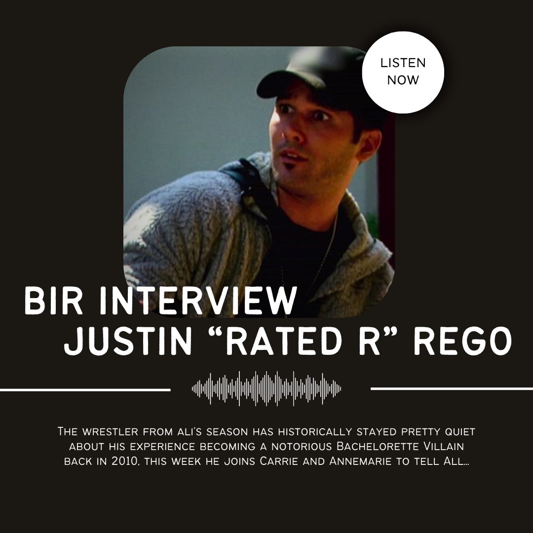 We were so excited to talk to Justin “Rated R” Rego about his famous Bachelorette exit and hear his side of the scandal that made him a franchise villain! Listen wherever you get your podcasts! #BachelorNation