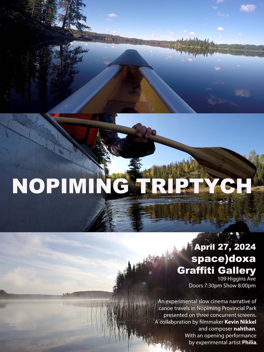 Hey Friends, if you’re in Winnipeg, come to my show Nopiming Triptych with Nathan Reimer and Greg Hanec, space)doxa at Graffiti Gallery, April 27.