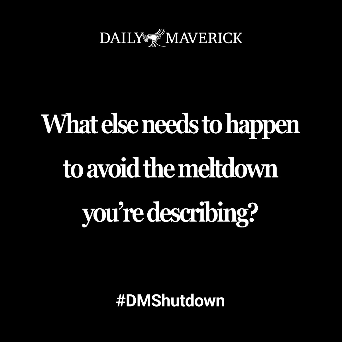 dailymaverick's tweet photo. (6/8) FAQ: What else needs to happen?
Visit https://t.co/OnIHcZnkcM to find out how you can support our journalism.
#DMShutdown https://t.co/R1tO6jv5ck