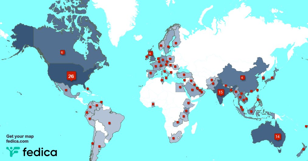 I have 3 new followers from USA 🇺🇸 last week. See fedica.com/!dhatravada