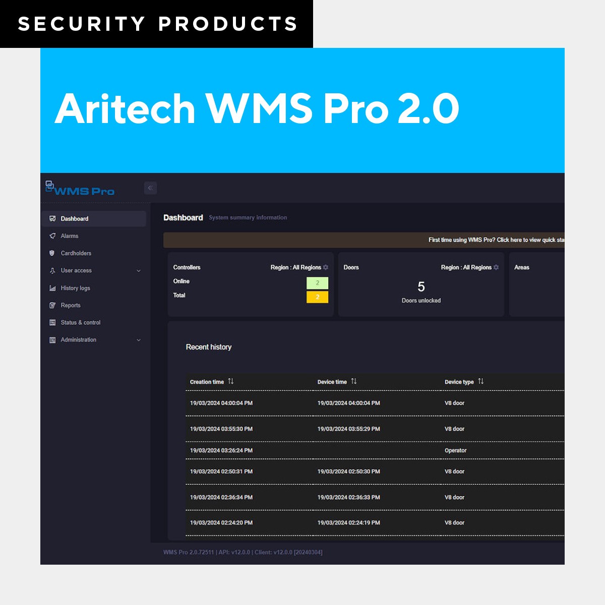 sen.news/das-bringing-a…
'Tecom Discovery panel compatible Aritech WMS Pro 2.0 is the latest evolution in security and surveillance management for the Australian market.'
#accesscontrol #alarms #automation #entrancecontrol #visitormanagement #managementsolutions #readers #sen