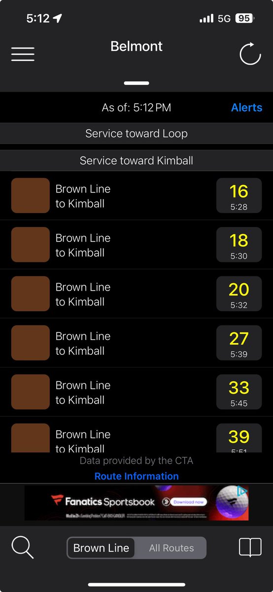 DustinLoeffler's tweet photo. Seriously @cta, how is this possible during evening rush hour. And you wonder when more people don’t ride the bus and train.  No one wants to wait 16+ minutes. Do better. https://t.co/xPUeFogxvC