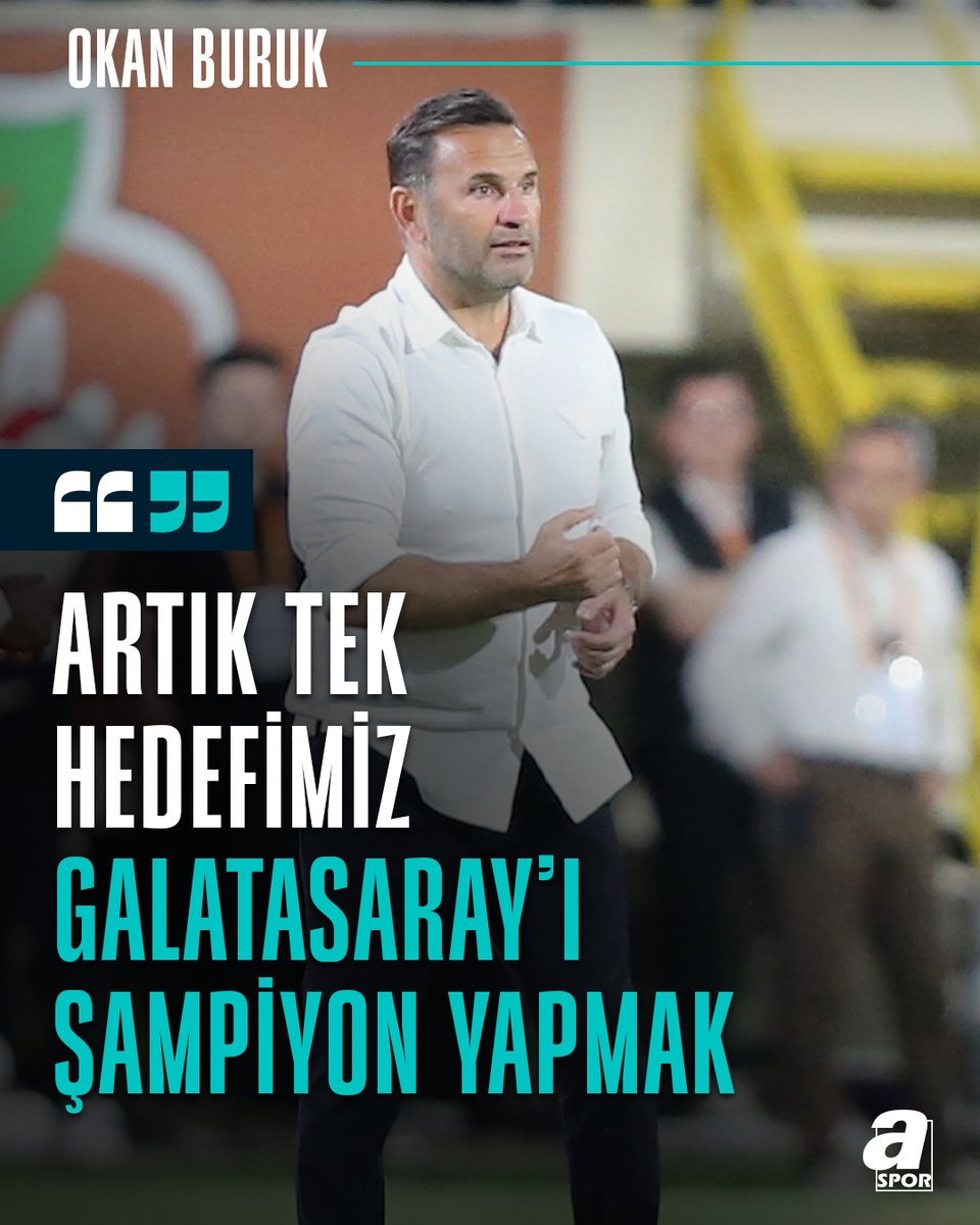 🦁 Galatasaray Teknik Direktörü Okan Buruk: Artık tek hedefimiz Galatasaray'ı şampiyon yapmak. Bunun için de 6 maç kaldı. Bu 6 maçı da kazanarak şampiyon olmak istiyoruz.