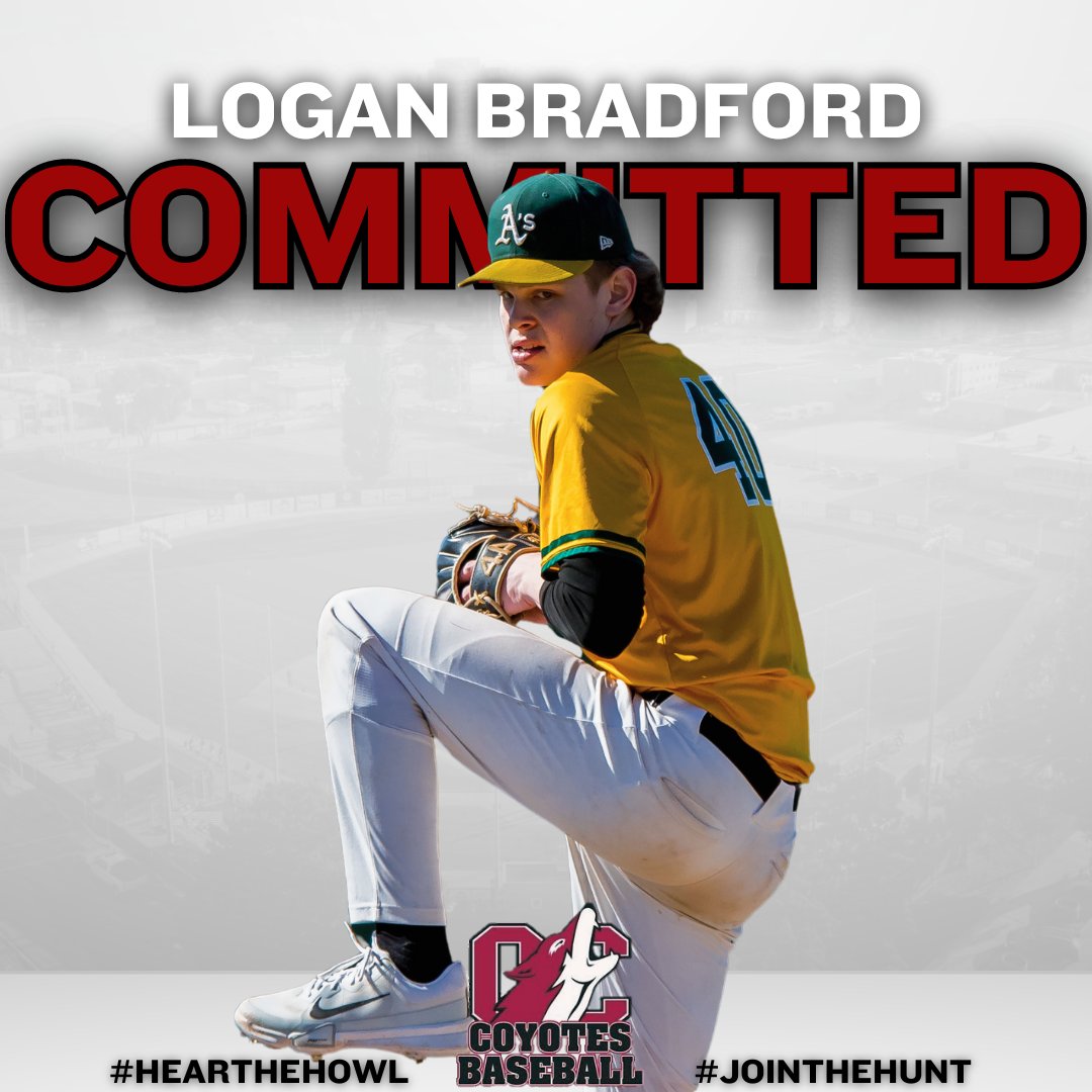 YotesBaseball's tweet photo. We are excited to announce the signing of RHP Logan Bradford from Trail, BC. Logan currently plays for the Okanagan Athletics.

Welcome to the Yotes Family!

#HeartheHowl #offtheboard #ccbc #occoyotesbaseball #committed #pbrbc https://t.co/EAtRBM08h9