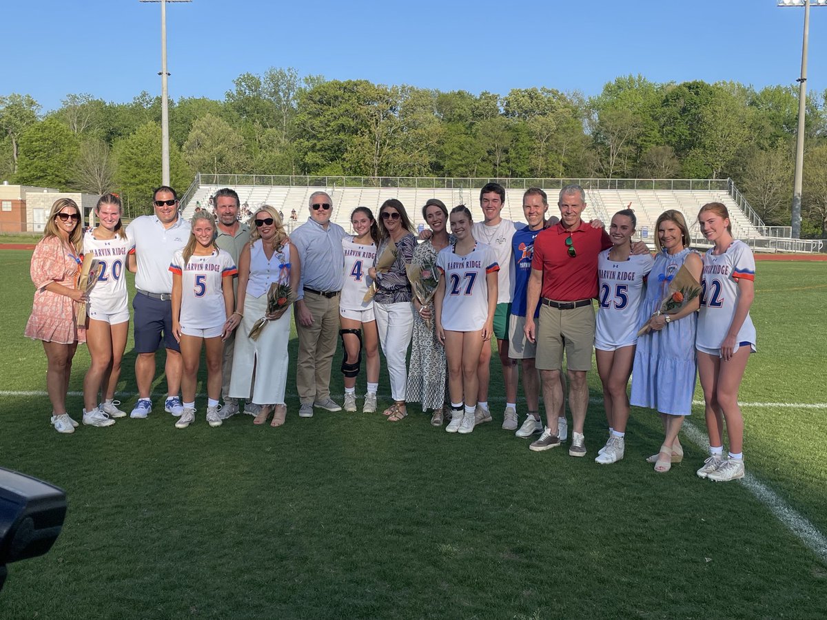 Thank you to our 5 Senior Mavs W-LAX players & to your families for all your hard work and support! Great Senior Night ceremony! #GOMAVS ⁦@AGHoulihan⁩ ⁦@UCPSNCAthletics⁩