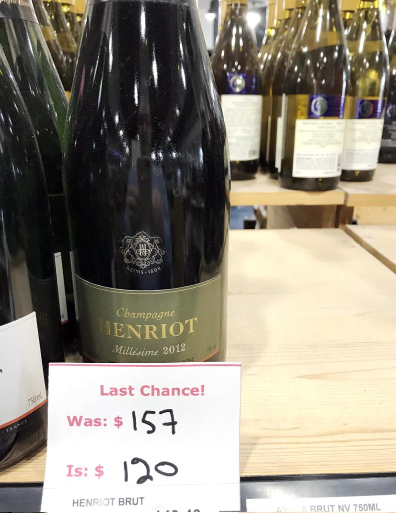 🍾Last chance to snag this deal—only $120! 2012 Henriot Brut Millesime Champagne...because we can always use some bubbly.🥂

#cheers #champagne #yegwine