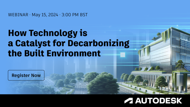 Webinar May 15th 'How Technology is a Catalyst for Decarbonizing the Built Environment'. Register Now bigmarker.com/bizclik-media1… #Sustainability #Autodesk #Sweco autode.sk/4cXoZh0
