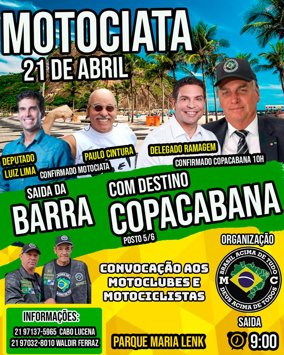 Motoclube oficial do presidente Bolsonaro e organizador de suas motociatas no Brasil.