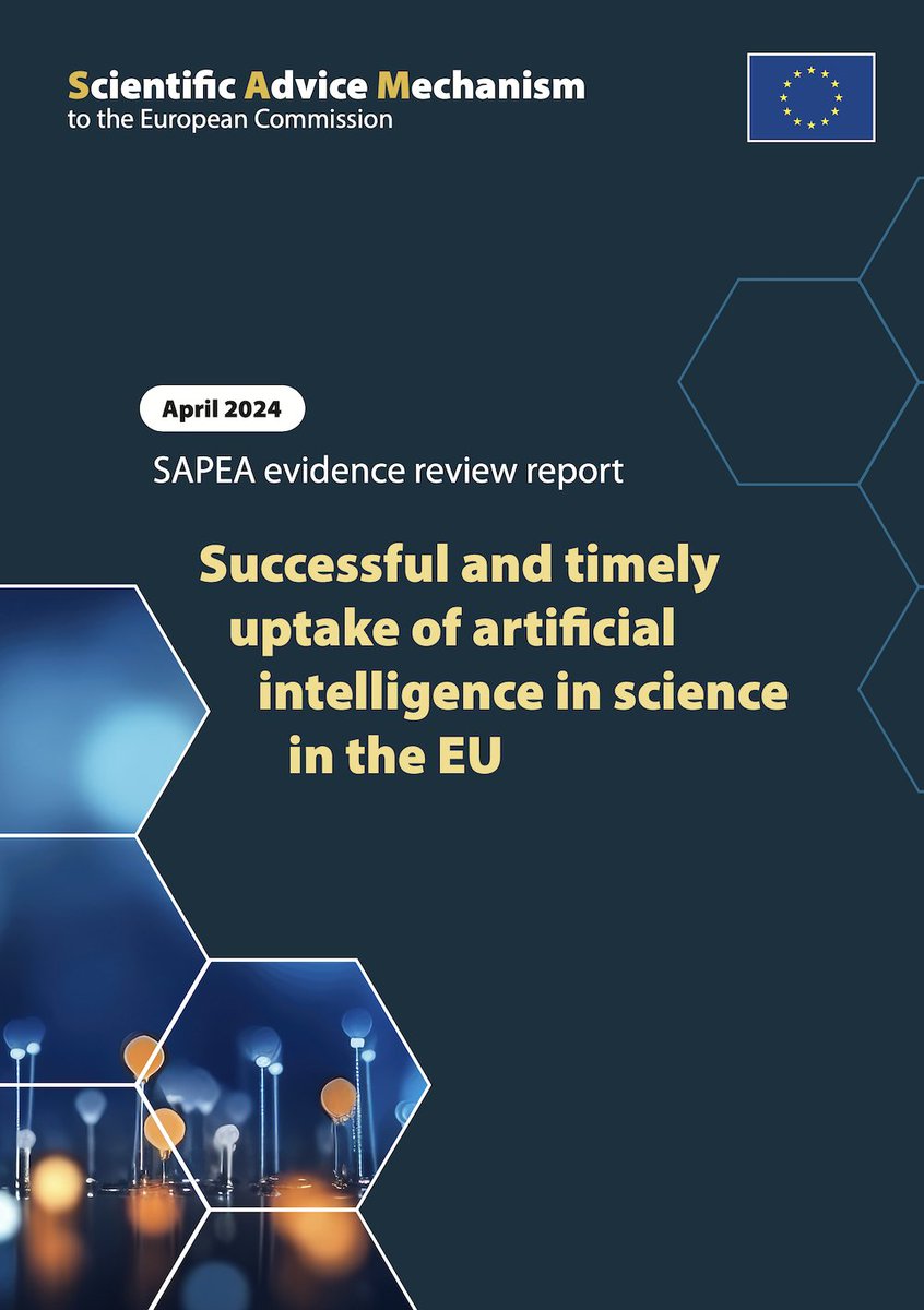The evidence report of the use of AI in Science, drafted at the request of the Scientific Advice Mechanism of the EU, was just released zenodo.org/records/108495… #IDSSMLKD